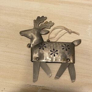 Vintage Hallmark Silver Reindeer Ornament